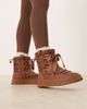 ASOS DESIGN ASOS DESIGN Arrow nylon lace up snow boots in chocolate-Brown - 1