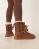 ASOS DESIGN ASOS DESIGN Arrow nylon lace up snow boots in chocolate-Brown - 3