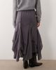 ASOS DESIGN ASOS DESIGN asymmetric and seam detail midi skirt in charcoal-WHITE - 2