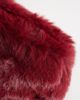 ASOS DESIGN ASOS DESIGN asymmetric clutch in burgundy faux fur-Red - 3