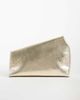 ASOS DESIGN ASOS DESIGN asymmetric clutch in metallic gold-Silver - 4