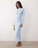 ASOS DESIGN ASOS DESIGN asymmetric drape slash neck maxi dress in blue - 1