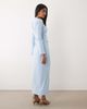 ASOS DESIGN ASOS DESIGN asymmetric drape slash neck maxi dress in blue - 4