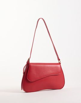 ASOS DESIGN ASOS DESIGN asymmetric flap shoulder bag in red