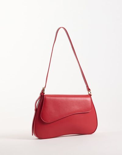 ASOS DESIGN ASOS DESIGN asymmetric flap shoulder bag in red