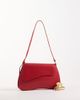 ASOS DESIGN ASOS DESIGN asymmetric flap shoulder bag in red - 2