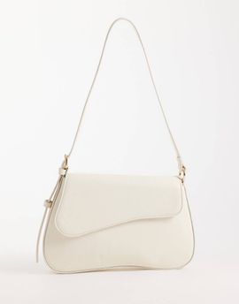 ASOS DESIGN ASOS DESIGN asymmetric flap shoulder bag in white