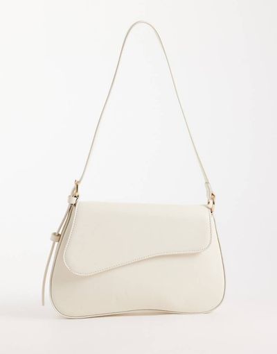 ASOS DESIGN ASOS DESIGN asymmetric flap shoulder bag in white