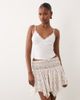 ASOS DESIGN ASOS DESIGN asymmetric lace layered mini skirt in pink floral-Multi - 1