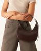 ASOS DESIGN ASOS DESIGN asymmetric scoop shoulder bag with buckle detail in chocolate-Brown - 2