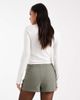 ASOS DESIGN ASOS DESIGN asymmetric skort in khaki-green stripes-Multi - 3