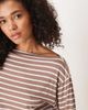 ASOS DESIGN ASOS DESIGN asymmetric slouchy off-shoulder stripe top in brown - part of a set - 2