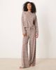 ASOS DESIGN ASOS DESIGN asymmetric slouchy off-shoulder stripe top in brown - part of a set - 3