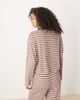 ASOS DESIGN ASOS DESIGN asymmetric slouchy off-shoulder stripe top in brown - part of a set - 4