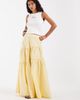 ASOS DESIGN ASOS DESIGN asymmetric tiered boho maxi skirt in buttermilk-Black - 3