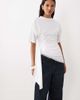 ASOS DESIGN ASOS DESIGN asymmetric top with waist wrap in white - 1