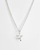 ASOS DESIGN ASOS DESIGN asymmetrical molten star pendant necklace in silver - 1