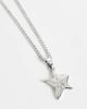 ASOS DESIGN ASOS DESIGN asymmetrical molten star pendant necklace in silver - 4