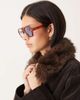 ASOS DESIGN ASOS DESIGN aviator light tint sunglasses in tort with blue lenses-Brown - 3