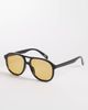 ASOS DESIGN ASOS DESIGN aviator light tint sunglasses with brown lens-Yellow - 1