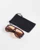 ASOS DESIGN ASOS DESIGN aviator light tint sunglasses with wide temple in tonal brown - 3