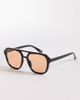 ASOS DESIGN ASOS DESIGN aviator sunglasses in black frame with amber lens - 1