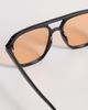 ASOS DESIGN ASOS DESIGN aviator sunglasses in black frame with amber lens - 2