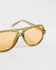 ASOS DESIGN ASOS DESIGN aviator sunglasses with crystal green frames and amber lenses - 2