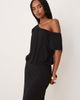 ASOS DESIGN ASOS DESIGN awkward length dress with slouchy off shoulder detail in black - 2