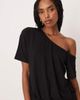 ASOS DESIGN ASOS DESIGN awkward length dress with slouchy off shoulder detail in black - 4