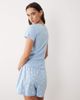 ASOS DESIGN ASOS DESIGN baby tee & shorts pajama set in blue with star print - 3