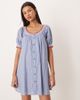 ASOS DESIGN ASOS DESIGN babydoll button down mini dress in blue and red stripes-Multi - 1