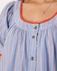 ASOS DESIGN ASOS DESIGN babydoll button down mini dress in blue and red stripes-Multi - 4