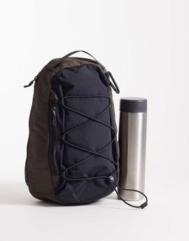 ASOS DESIGN ASOS DESIGN backpack with drawstring detail in black