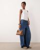 ASOS DESIGN ASOS DESIGN baggy barrel jeans in dark mid wash-Blue - 1