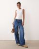 ASOS DESIGN ASOS DESIGN baggy barrel jeans in dark mid wash-Blue - 3