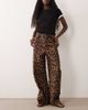 ASOS DESIGN ASOS DESIGN baggy bow pants in leopard print-Multi - 1