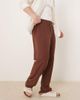 ASOS DESIGN ASOS DESIGN baggy fit pull-on linen rich pants in brown - 3