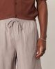 ASOS DESIGN ASOS DESIGN baggy fit pull on linen mix shorts in gray-Brown - 4