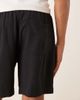 ASOS DESIGN ASOS DESIGN baggy fit pull on linen rich shorts in black - part of a set - 4