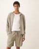 ASOS DESIGN ASOS DESIGN baggy fit pull on linen rich shorts in khaki - part of a set-Green - 2