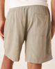 ASOS DESIGN ASOS DESIGN baggy fit pull on linen rich shorts in khaki - part of a set-Green - 3
