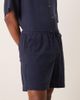 ASOS DESIGN ASOS DESIGN baggy fit pull on shorts in navy linen blend - part of a set - 3