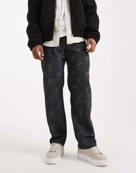 ASOS DESIGN ASOS DESIGN baggy jeans in black with print