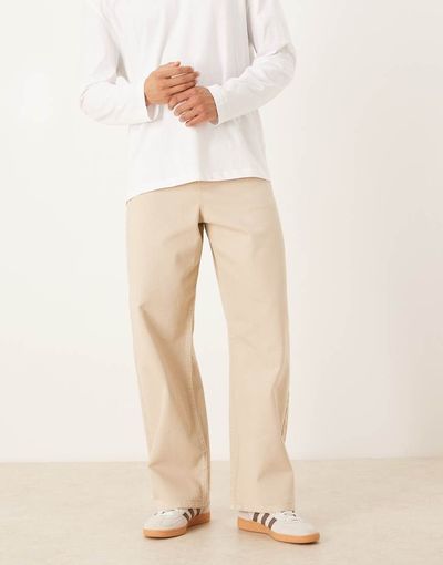 ASOS DESIGN ASOS DESIGN baggy jeans in ecru-Neutral