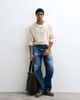 ASOS DESIGN ASOS DESIGN baggy jeans in mid wash blue with exposed buttons - 1