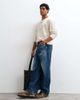 ASOS DESIGN ASOS DESIGN baggy jeans in mid wash blue with exposed buttons - 3