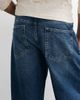 ASOS DESIGN ASOS DESIGN baggy jeans in mid wash blue with exposed buttons - 4