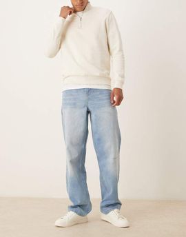 ASOS DESIGN ASOS DESIGN baggy jeans in midwash denim-Blue