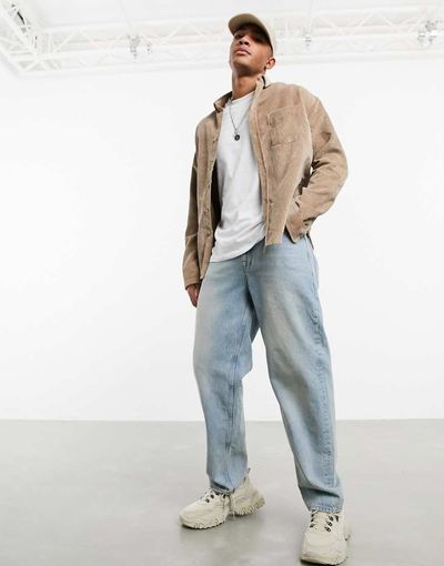 ASOS DESIGN ASOS DESIGN baggy jeans in vintage blue wash with tint-Blues
